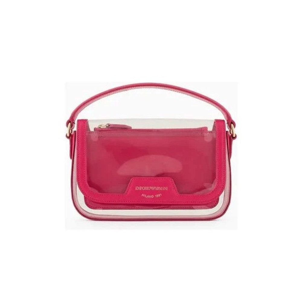 Emporio Armani PVC and Pink Mini Bag with Chain